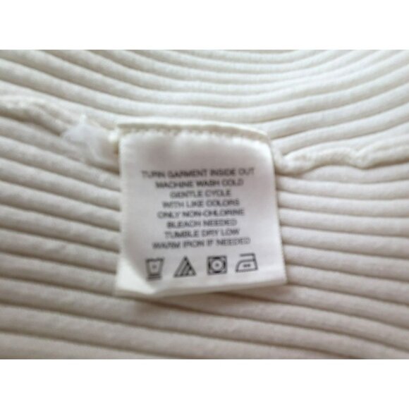 George Womans Cream Rib Knit Top and Vintage Style Accent Scarf size XL  JH1065 - Picture 4 of 4